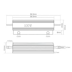 100W 8 ohm aluminum power resistor