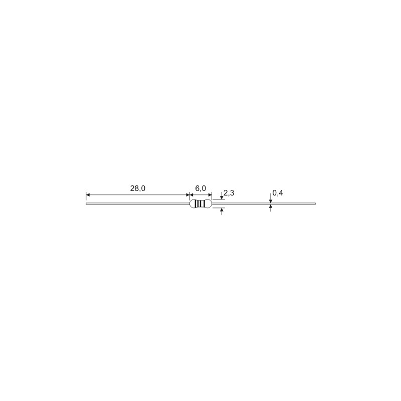 Takisti CF 0.25 1-9.1 M ohm