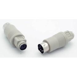 6 Pin Mini-DIN (PS/2) Female - 5 Pin DIN (AT) Male Adapter