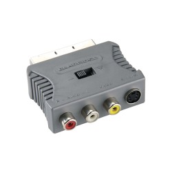 SCART Plug - S-Video Socket + 3x RCA Socket