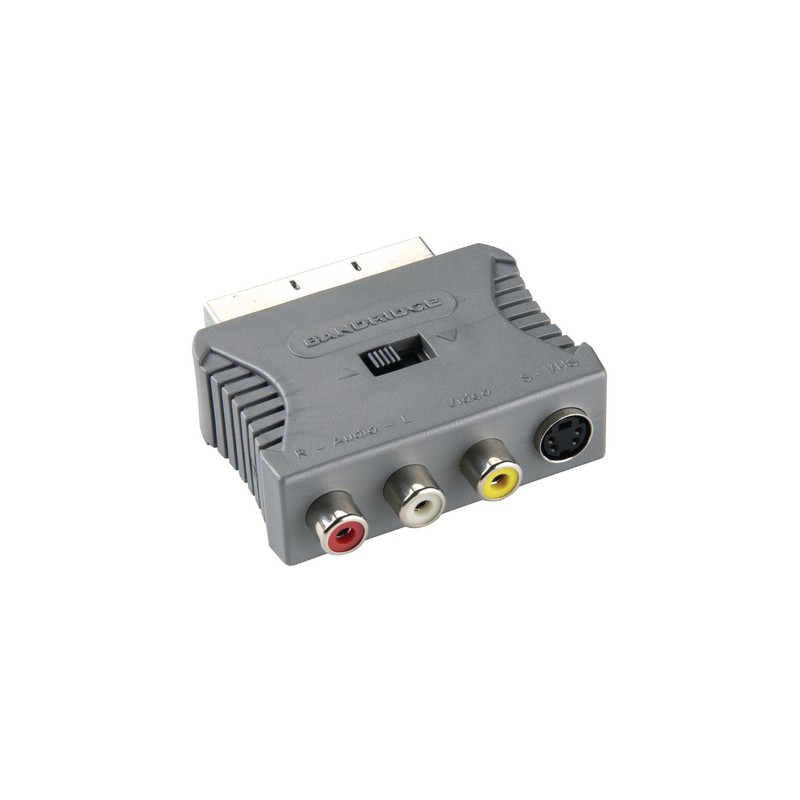 SCART Plug - S-Video Socket + 3x RCA Socket