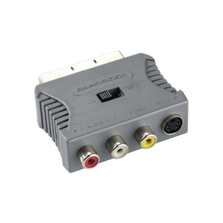 SCART Plug - S-Video Socket + 3x RCA Socket