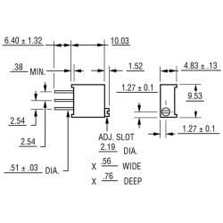 Multi-turn potentiometer 3296W